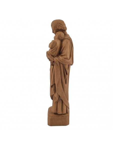 Statue de Saint Joseph avec l'Enfant-Jésus - En résine ton bois - 24 cm