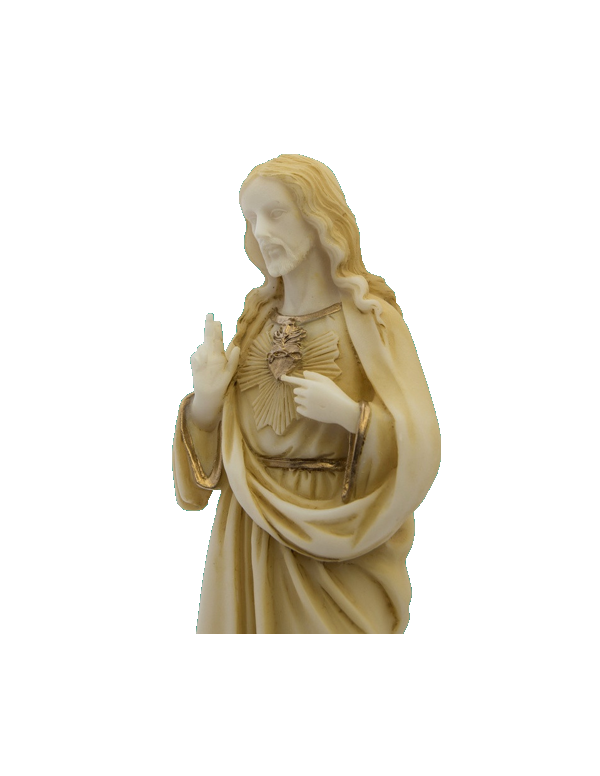 Sacred-Heart Statue - gold alabaster