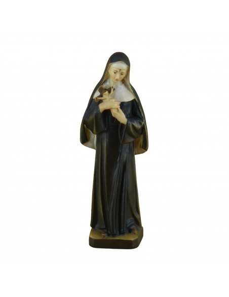Ravissante petite statue en bois du Val Gardena, finement travaillée et peinte à la main