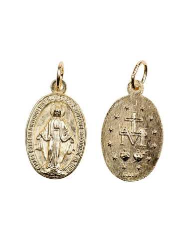 Petite médaille miraculeuse en métal doré.