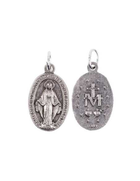 Médaille miraculeuse en métal argenté de 17 mm