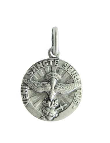 Médaille du Saint-Esprit en métal argenté 18 mm