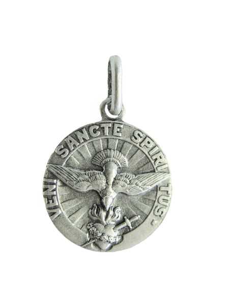 Médaille du Saint-Esprit en métal argenté 18 mm