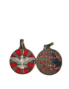 Médaille du Saint-Esprit et des sept dons en métal argenté émaillé 20 mm