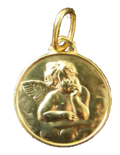Médaille d'un ange en plaqué or