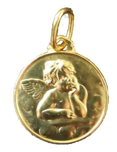 Médaille d'un ange en plaqué or