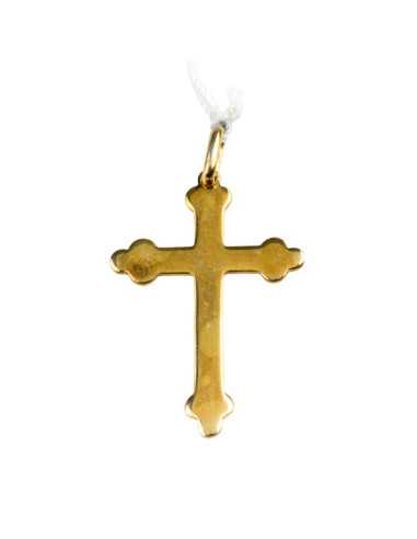 Pendentif croix trilobée plaqué or