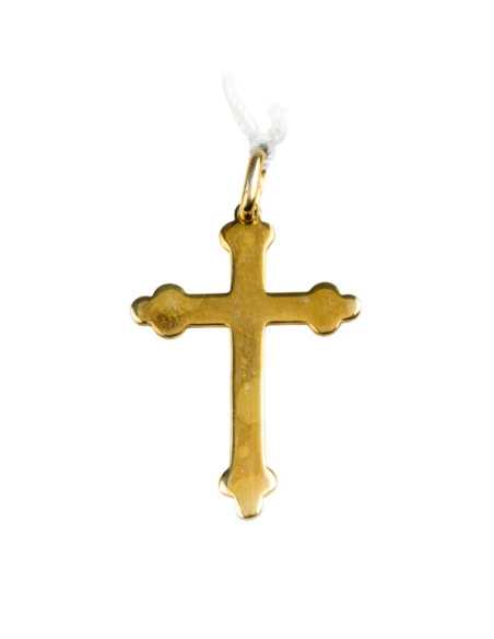 Pendentif croix trilobée plaqué or