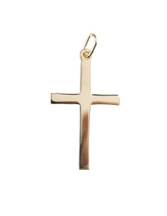 Croix plate en plaqué or de 35 mm 2