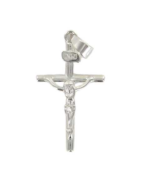 Pendentif croix en argent avec Christ