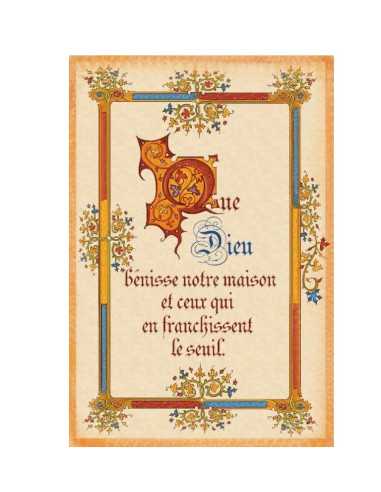 plaquette en laminage, bénédiction maison