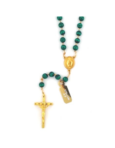 Stellar rosary in malachite