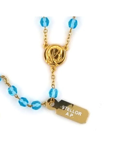 Magnifique chapelet en cristal turquoise 2