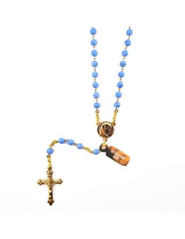 copy of Chapelet stellor en verre lapis-lazuli