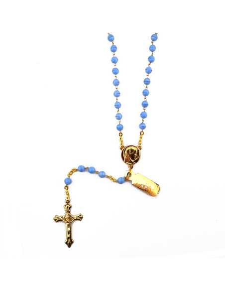 copy of Chapelet stellor en verre lapis-lazuli