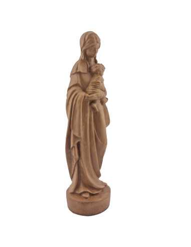 Statue de la Vierge à l'Enfant ton bois