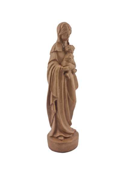 Statue de la Vierge à l'Enfant ton bois