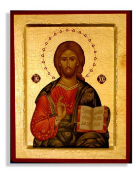 Véritable icône byzantine du Christ de Kazan