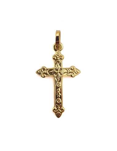 Croix ornée en plaqué or