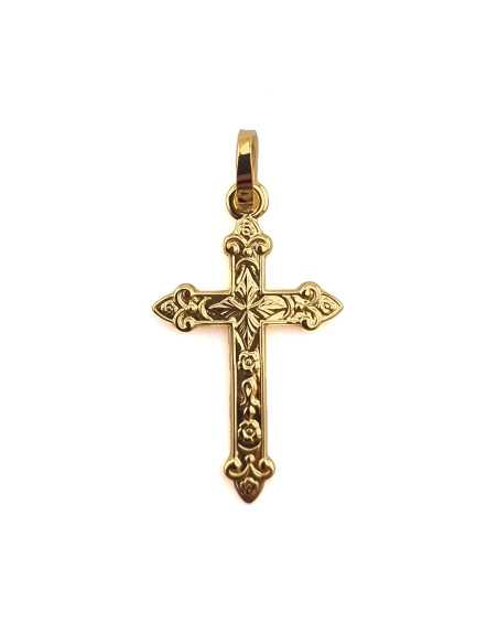 Croix ornée en plaqué or