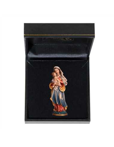 Ravissante petite statue en bois de 6,5 cm de hauteur avec son coffret.