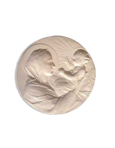 Médaillon de berceau Vierge et l'Enfant