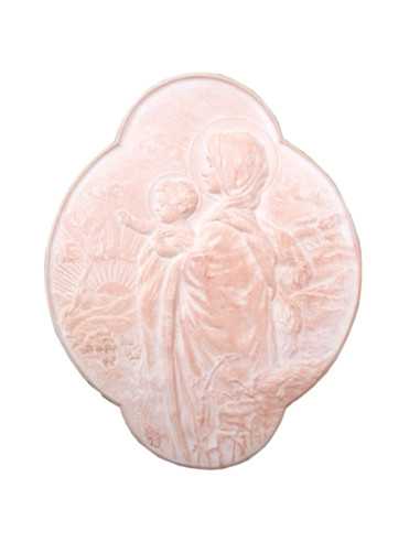 Joli bas-relief en plâtre, de la Vierge de l'Aurore, avec attache au dos.