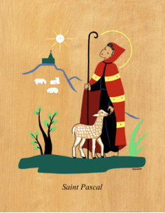 Tableau en bois Saint Patron - 10.5x13 cm