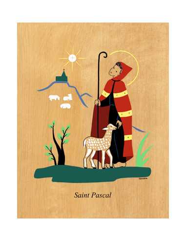 Tableau de saint patron réalisé en laminage par les sœurs bénédictines de l'Abbaye de Venière.