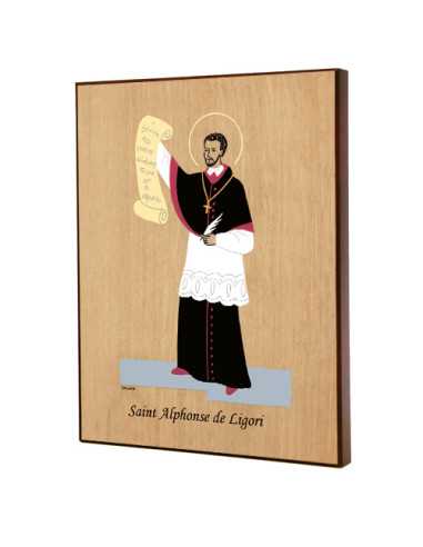 Tableau en bois Saint Patron - 13x19 cm