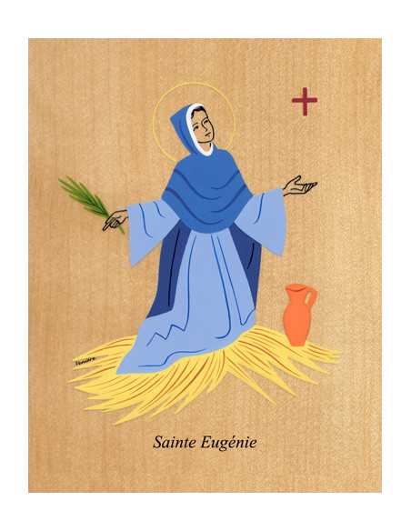 Tableau en bois Saint Patron - 13x19 cm