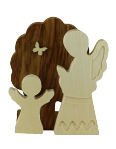 Ange gardien en bois
