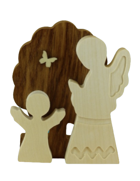Ange gardien en bois