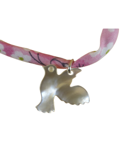 Collier Colombe en nacre - liberty rose