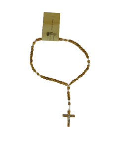 Chapelet en bois exotique monté par les bénédictines de Saint Thierry