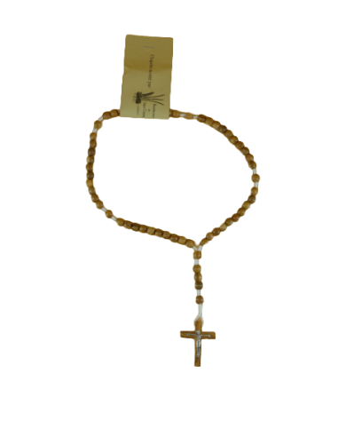 Chapelet en bois exotique monté par les bénédictines de Saint Thierry