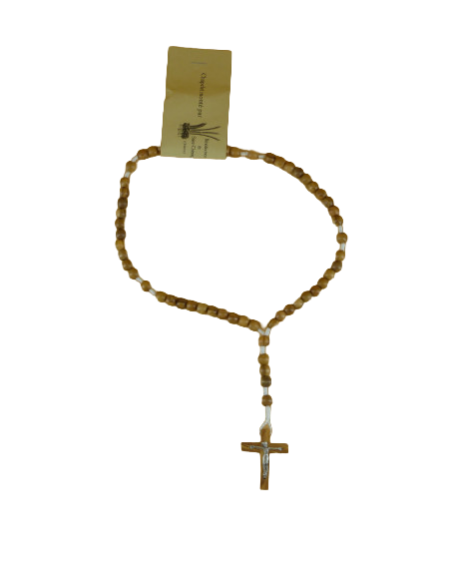 Chapelet en bois exotique monté par les bénédictines de Saint Thierry