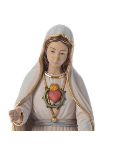 Painted wooden statue -Fatima Immaculate heart of Mary 2