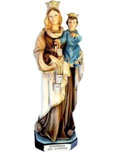 Statue en résine polychrome de Notre-Dame du Mont Carmel
