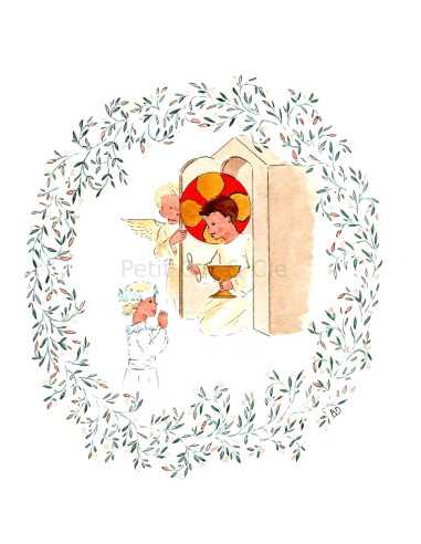 Jésus caché - fille - Image de Communion