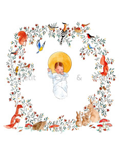 Carte de Noël - Couronne de Noël