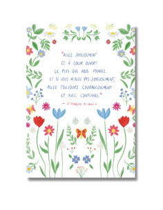 Citation Saint François de Sales - Affiche