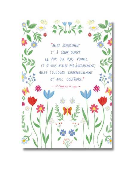 Citation Saint François de Sales - Affiche