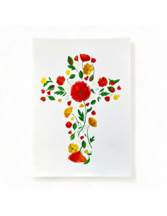 Croix coquelicots - Carte