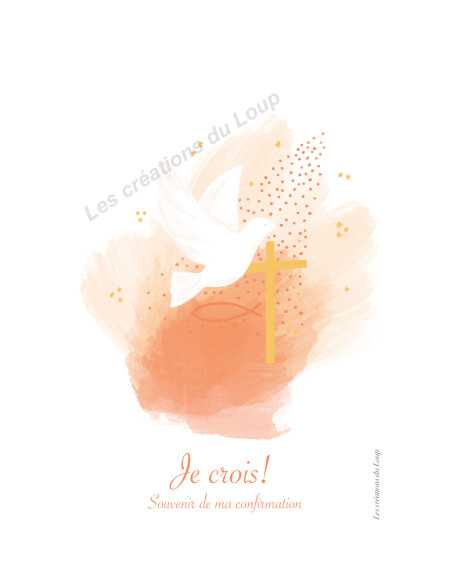 Souvenir de Confirmation - Image - Orange