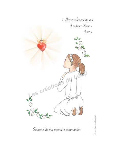 Image, pour une première communion, réalisée par Les Créations du Loup.