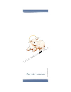 Signet pour une première communion, réalisé par les Créations du Loup.
