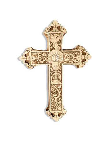 Croix de Communion en plâtre, avec attache au dos.