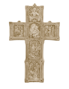 Ravissante et originale croix représentant les mystères de l'Enfance de Jésus