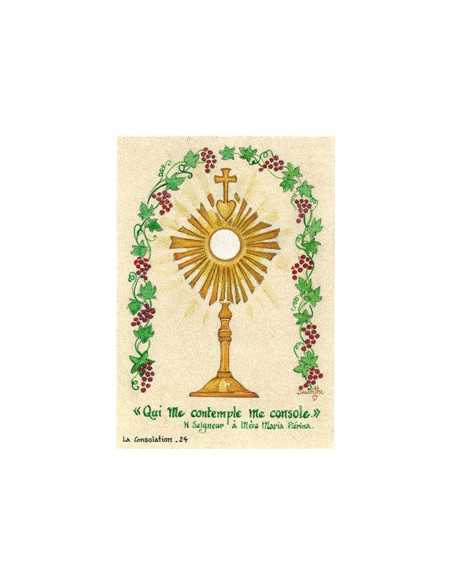 Image de première communion réalisée par les sœurs de la Consolation